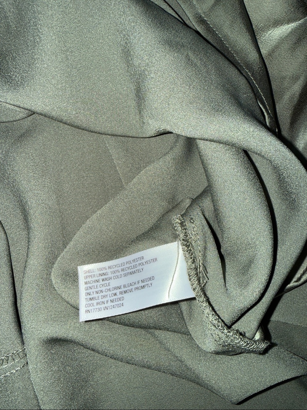 a new day Olive Green Satin Midi Slip Dress - Picture 7 of 7